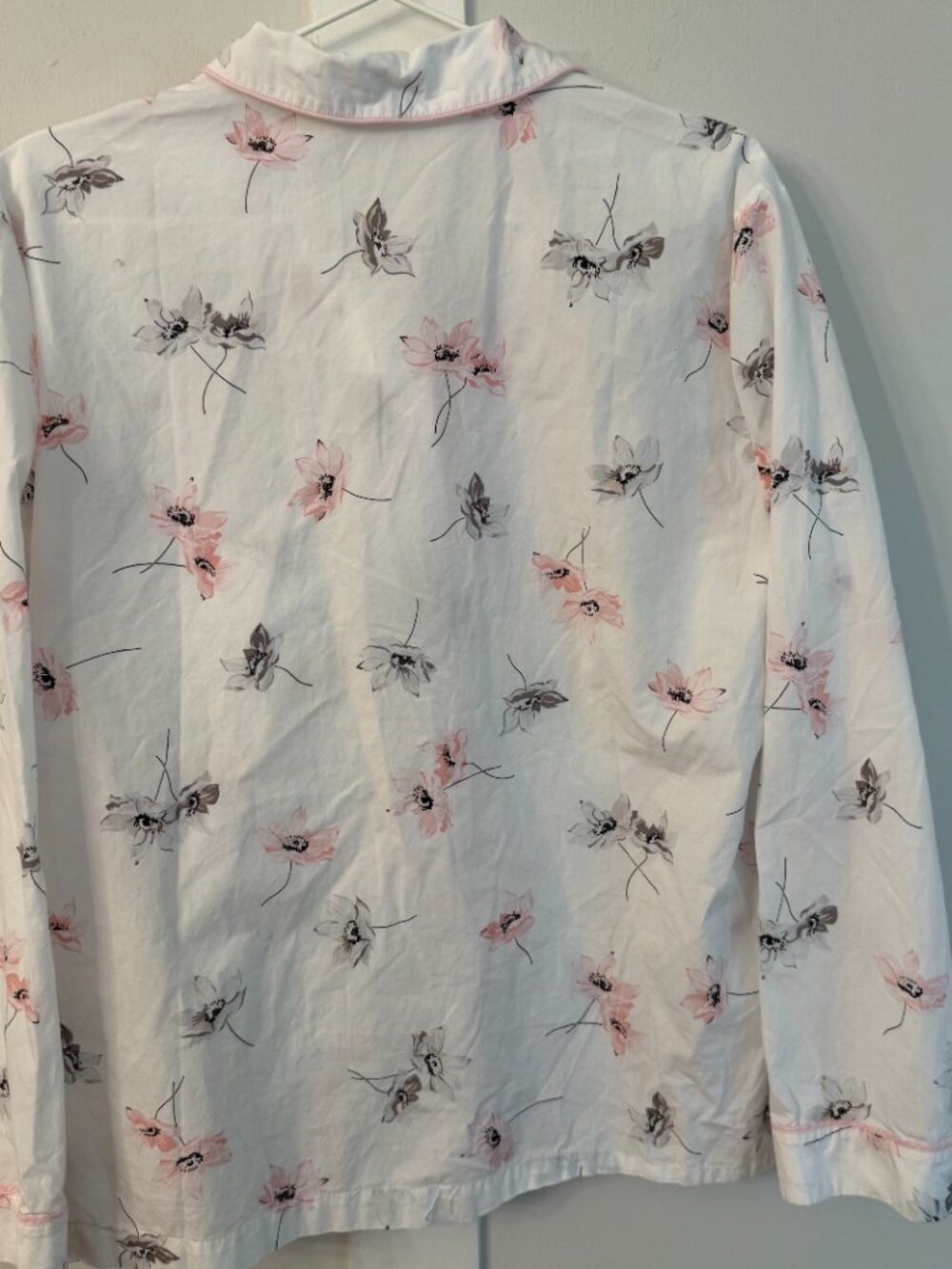 Haven Well Within Pajama Set Medium Long Sleeve Floral White Cotton - Picture 5 of 16
